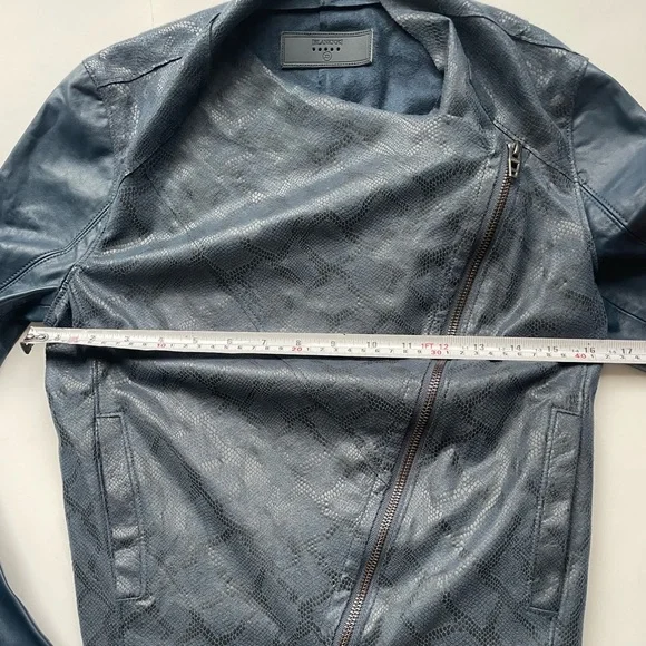 Anthropologie BLANKNYC Snake Print Moto Jacket Faux Leather Y2K - Picture 8 of 10